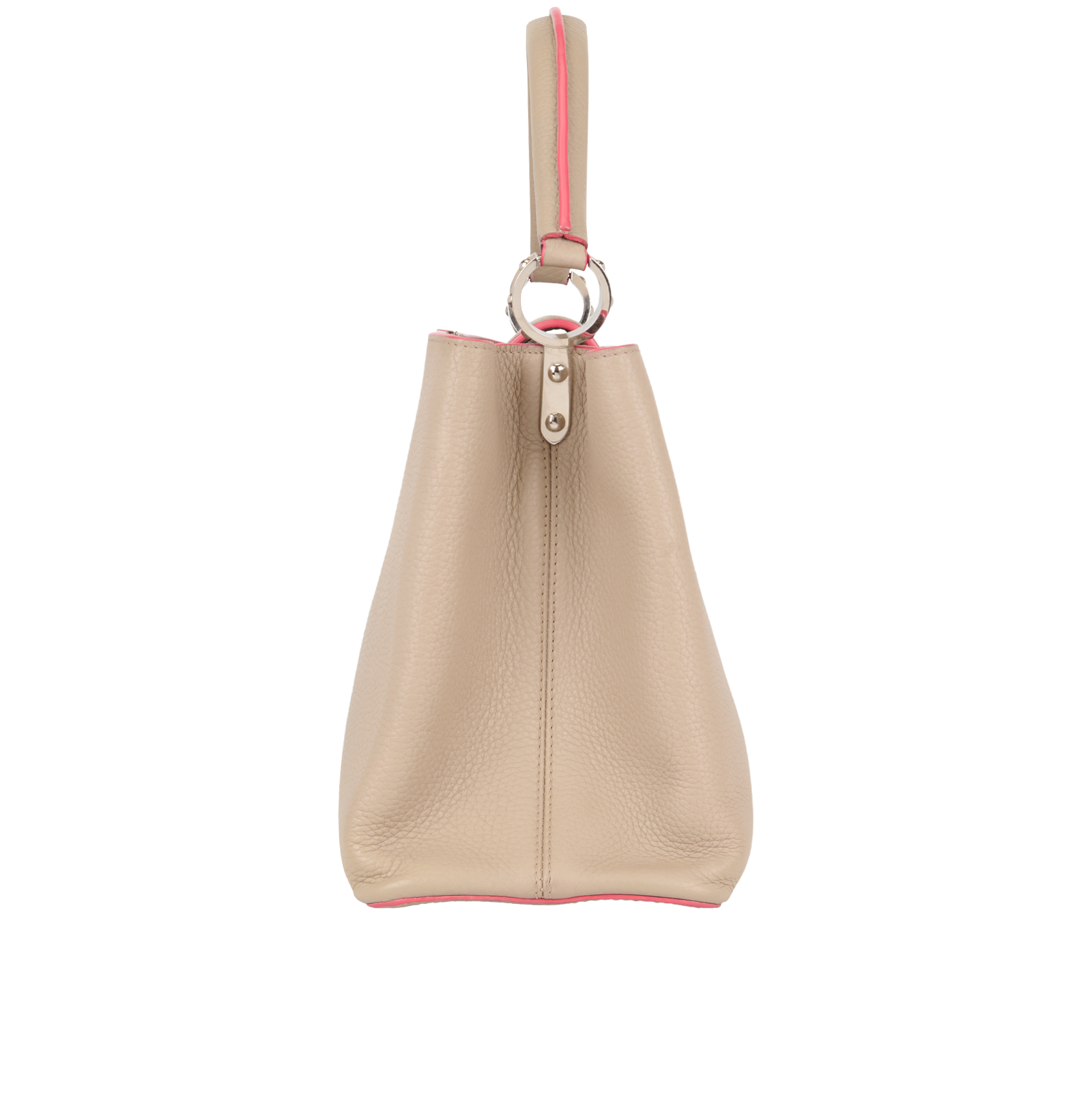 Capucine MM, &pound;2,800, Handbags, Grey, Leather, Bottom view